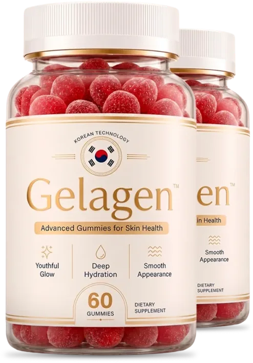 Two bottles of Gelagen advanced gummies, sixty days of servings